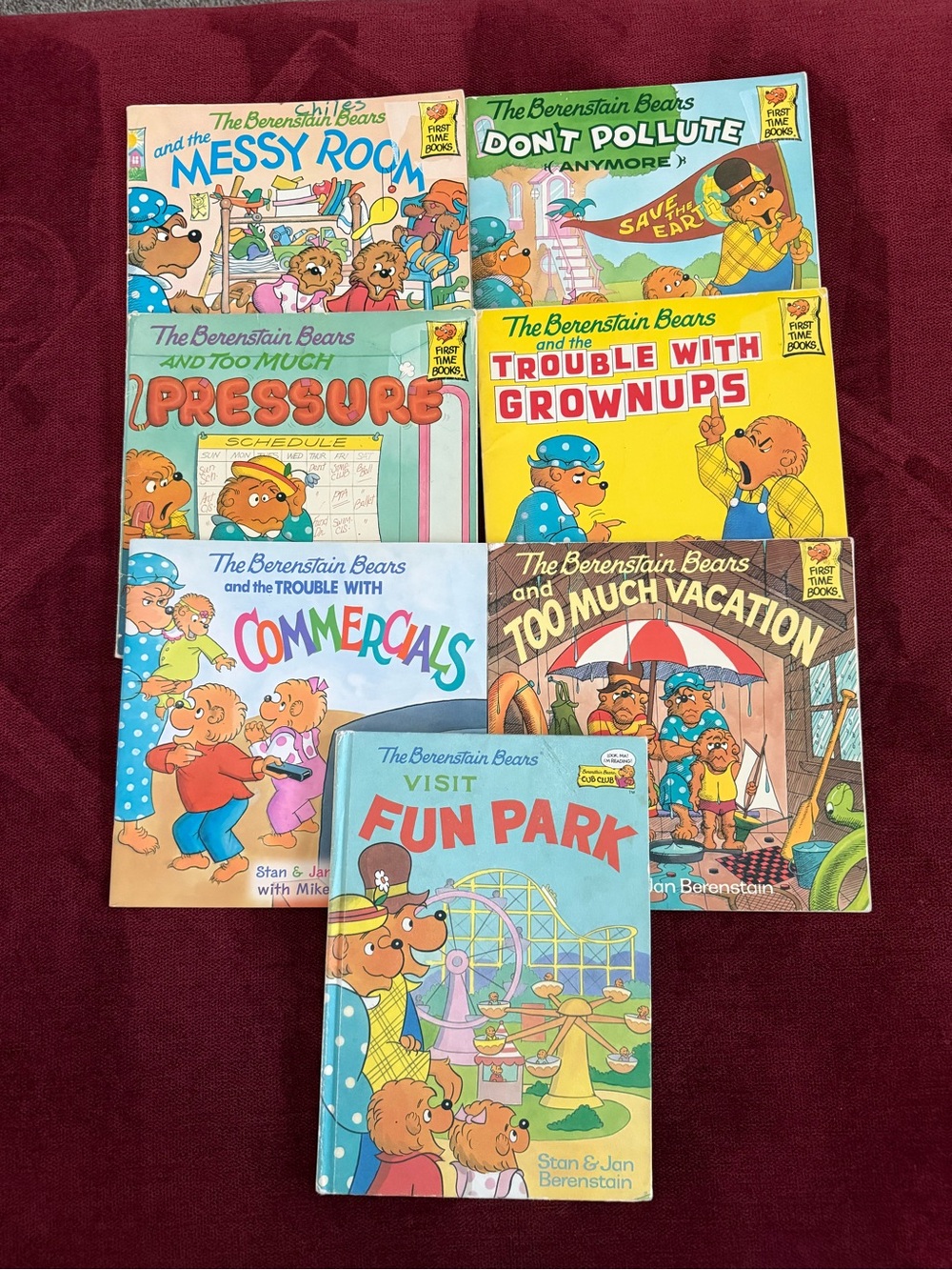 Vintage Berenstain Bears 7 Book Lot Children’s Books 1983–2007